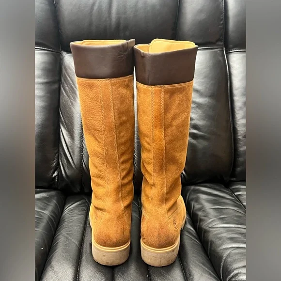 Timberland Premium 14” Knee High Wheat Waterproof Leather Boots Women Size 10W - Picture 3 of 16
